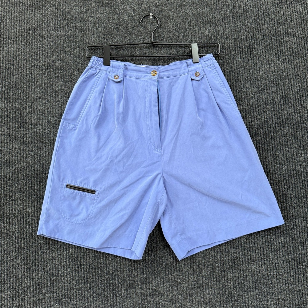 Jamie Sadock Golf Shorts Womens 8 Periwinkle Blue Bermuda Elastic Waist